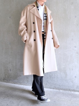 「DRESSEDUNDRESSED（ドレスドアンドレスド）のアイテム（ジャケット/アウター）」を使った、橋本さん（メンズ・174cm）の秋コーディネート