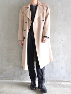 「DRESSEDUNDRESSED（ドレスドアンドレスド）のアイテム（ジャケット/アウター）」を使った、橋本さん（メンズ・175cm）の冬コーディネート