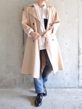 「DRESSEDUNDRESSED（ドレスドアンドレスド）のアイテム（ジャケット/アウター）」を使った、橋本さん（メンズ・175cm）の春コーディネート