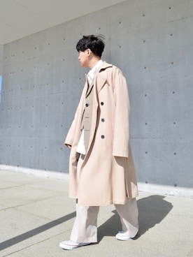 「DRESSEDUNDRESSED（ドレスドアンドレスド）のアイテム（ジャケット/アウター）」を使った、橋本さん（メンズ・175cm）の春コーディネート
