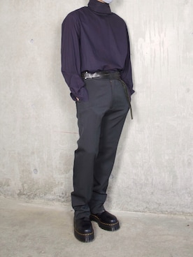 「LANVIN（ランバン）のアイテム（トップス）」を使った、橋本さん（メンズ・173cm）の秋コーディネート