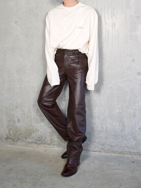 「Fine The（ファインザ）のアイテム」を使った、橋本さん（メンズ・173cm）の秋コーディネート