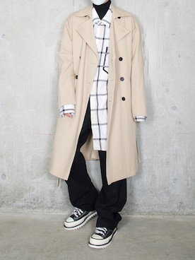 「DRESSEDUNDRESSED（ドレスドアンドレスド）のアイテム（ジャケット/アウター）」を使った、橋本さん（メンズ・173cm）の冬コーディネート