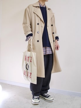 「DRESSEDUNDRESSED（ドレスドアンドレスド）のアイテム（ジャケット/アウター）」を使った、橋本さん（メンズ・174cm）の冬コーディネート