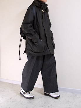 「JW Anderson（ジェイダブリューアンダーソン）のアイテム（バッグ）」を使った、橋本さん（メンズ・174cm）の冬コーディネート