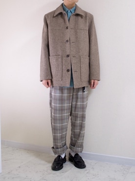 「KANGOL（カンゴール）のアイテム（パンツ）」を使った、橋本さん（メンズ・174cm）の冬コーディネート
