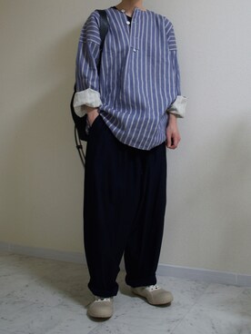 「JW Anderson（ジェイダブリューアンダーソン）のアイテム（バッグ）」を使った、橋本さん（メンズ・174cm）の春コーディネート