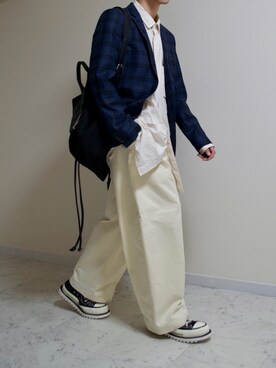 「HUGO（ヒューゴ）のアイテム（ジャケット/アウター）」を使った、橋本さん（メンズ・174cm）の春コーディネート