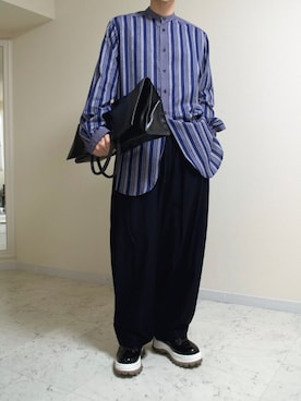 「FRANK LEDER(フランクリーダー)のアイテム(シャツ/ブラウス)」を使った、橋本さん(メンズ・174cm)の夏コーディネート