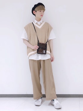 「アイテム（ハンチング/ベレー帽）」を使った、규민 キュミンさん（メンズ・167cm）の夏コーディネート