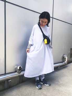 「blue」｜「アイテム（レッグウェア）」を使った、MIYAMOさん（レディース・155cm）の秋コーディネート