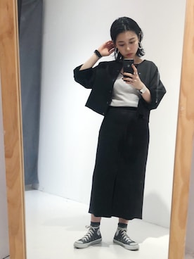 「SET UP」｜「アイテム（アクセサリー）」を使った、MIYAMOさん（レディース・155cm）の秋コーディネート