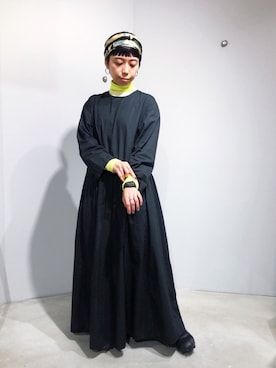 「蛍光カラー」｜「アイテム（ワンピース/ドレス）」を使った、MIYAMOさん（レディース・155cm）の秋コーディネート