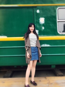 「FOREVER 21（フォーエバー トゥエンティーワン）のアイテム（ノーカラージャケット）」を使った、牛奶糊叻さん（レディース・166cm）の春コーディネート