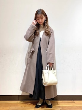 「モカ」｜「アイテム（その他アウター）」を使った、chisaさん（レディース・157cm）の冬コーディネート