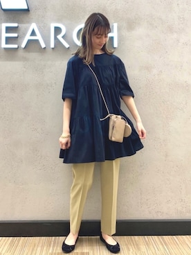 「ピスタチオ」｜「アイテム（バレエシューズ）」を使った、chisaさん（レディース・157cm）の春コーディネート