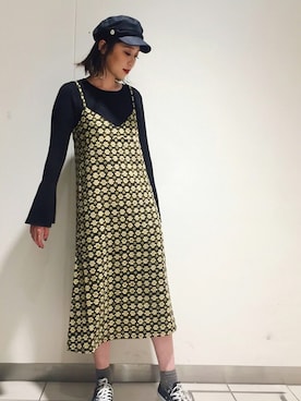 「静岡」｜「アイテム（ワンピース/ドレス）」を使った、Yuka Sakakibaraさん（レディース・173cm）の冬コーディネート