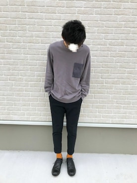 「BEAUTY&YOUTH UNITED ARROWS(ビューティーアンドユースユナイテッドアローズ)のアイテム(スラックス)」を使った、ここさん(メンズ・173cm)の秋コーディネート
