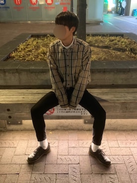 「MONO-MART（モノマート）のアイテム（その他アウター）」を使った、すおさん（メンズ・179cm）の冬コーディネート