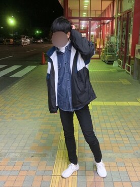 「レイヤードstyle」｜「アイテム（その他アウター）」を使った、すおさん（メンズ・179cm）の冬コーディネート