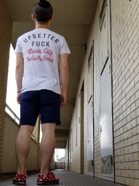 「Lightning Bolt（ライトニングボルト）のアイテム」を使った、つちはるさん（メンズ・160cm）の夏コーディネート