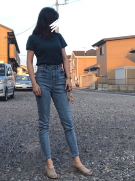 「Daniel Wellington（ダニエルウェリントン）の販売終了クラシックペティット アッシュフィールド32mm（アナログ腕時計）」を使った、reimiさん（レディース・159cm）の夏コーディネート