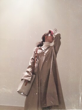 「coca（coca）（コカ）のアイテム（シャツワンピース）」を使った、ゆっぴーさん（レディース・155cm）の秋コーディネート