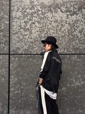 「THE TEST（ザ テスト）のアイテム（ナイロンジャケット）」を使った、H>FRACTAL OSAKAさん（メンズ・165cm）の冬コーディネート