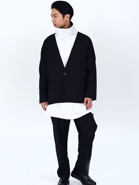 クリスマス特集2020 MUZEミューズ-NO COLLAR JACKET - ノーカラー ...