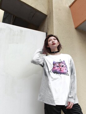 「THE TEST（ザ テスト）のアイテム」を使った、H>FRACTAL OSAKAさん（レディース・165cm）の春コーディネート