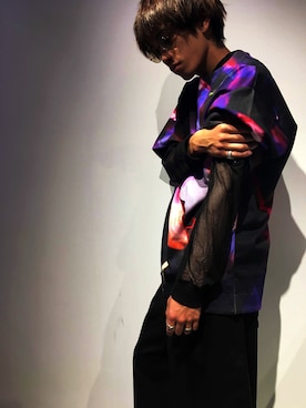 「PARADOX（パラドックス）のアイテム（チノパンツ）」を使った、H>FRACTAL OSAKAさん（メンズ・172cm）の夏コーディネート