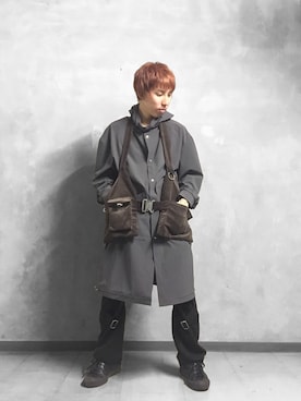 「PARADOX（パラドックス）のアイテム（ダウンジャケット/コート）」を使った、H>FRACTAL OSAKAさん（メンズ・175cm）の秋コーディネート
