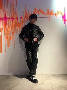 「MUZE（ミューズ）のアイテム（ジャケット/アウター）」を使った、H>FRACTAL OSAKAさん（メンズ・173cm）の冬コーディネート