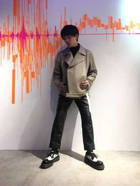 「MUZE（ミューズ）のアイテム（ジャケット/アウター）」を使った、H>FRACTAL OSAKAさん（メンズ・171cm）の冬コーディネート