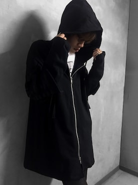 「PARADOX（パラドックス）のアイテム（その他アウター）」を使った、H>FRACTAL OSAKAさん（メンズ・172cm）の冬コーディネート