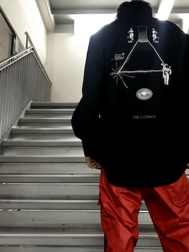 「PARADOX（パラドックス）のアイテム（パンツ）」を使った、H>FRACTAL OSAKAさん（メンズ・165cm）の冬コーディネート