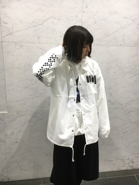 「STYLE」｜「アイテム（ナイロンジャケット）」を使った、H>FRACTAL OSAKAさん（レディース・158cm）の春コーディネート