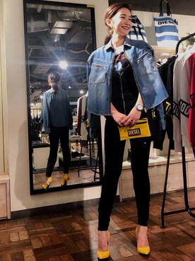 Diesel ディーゼル の レディース Tシャツ オーバーサイズ半そでグラフィックtシャツ Tシャツ カットソー Wear