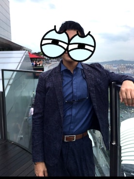 「Lui's（ルイス）のアイテム（セットアップ）」を使った、Shuheiさん（メンズ・172cm）の夏コーディネート