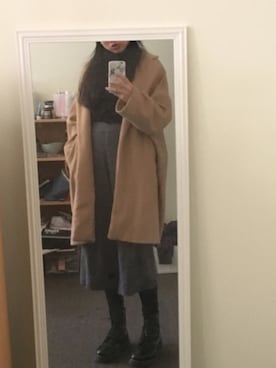 「日常」｜「アイテム（ブーツ）」を使った、Audreyさん（レディース・163cm）の秋コーディネート
