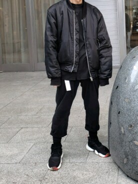 「no brand（ノーブランド）のアイテム（MA-1）」を使った、そちさん（メンズ・170cm）の春コーディネート