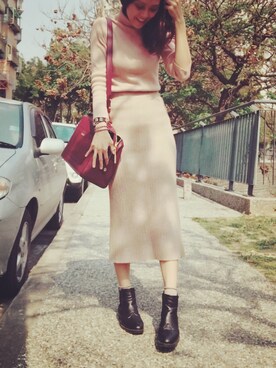 「Milly（ミリー）のアイテム（バッグ）」を使った、シェアさん（レディース・160cm）の春コーディネート