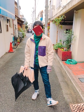 「雨の日」｜「アイテム（ジャケット/アウター）」を使った、こうきさん（メンズ・169cm）の冬コーディネート