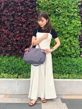 「レザーコーデ」｜「アイテム（ワンピース/ドレス）」を使った、kiyonoさん（レディース・156cm）の秋コーディネート