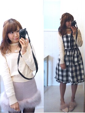 「エプロン」｜Hidemi さん（レディース・153cm・20代）の冬コーディネート