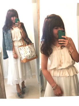 「Lily Brown」｜「アイテム（その他）」を使った、Hidemi さん（レディース・153cm）の夏コーディネート