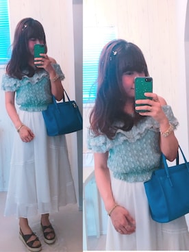 「Lily Brown」｜「アイテム（その他）」を使った、Hidemi さん（レディース・153cm）の夏コーディネート