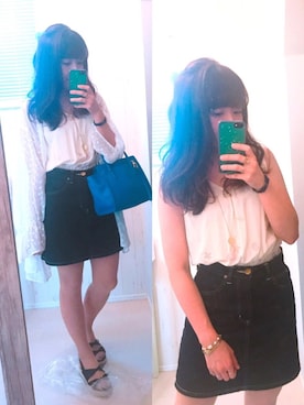 「Lily Brown」｜「アイテム（その他）」を使った、Hidemi さん（レディース・153cm）の夏コーディネート