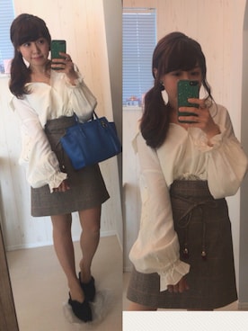 「LILY BROWN（リリーブラウン）のアイテム（その他シューズ）」を使った、Hidemi さん（レディース・153cm）の秋コーディネート