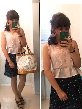 「LILY BROWN（リリーブラウン）のアイテム（その他）」を使った、Hidemi さん（レディース・153cm）の夏コーディネート